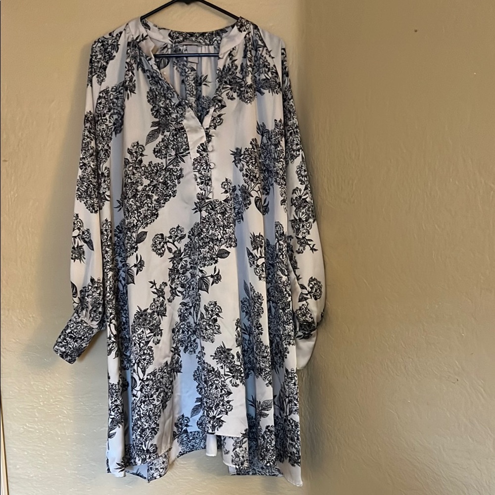H&M Black and White Floral Dress